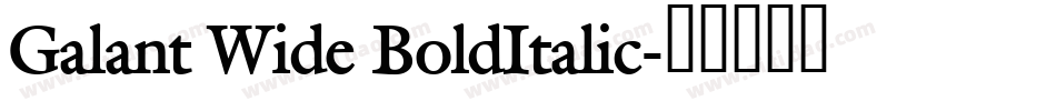 Galant Wide BoldItalic字体转换